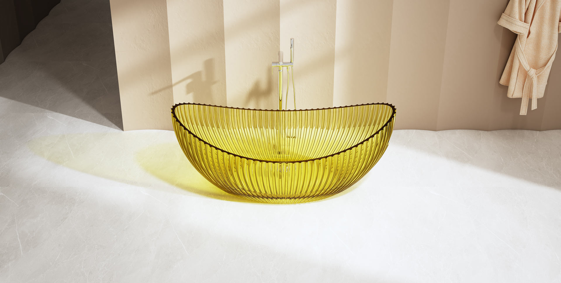The Colorful Transparent Freestanding Bathtub Design