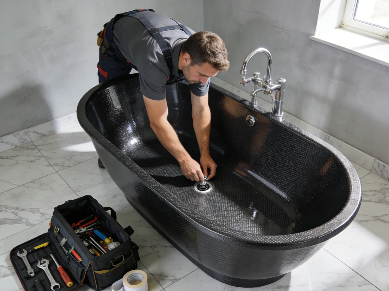 Luxury carbon fiber tub