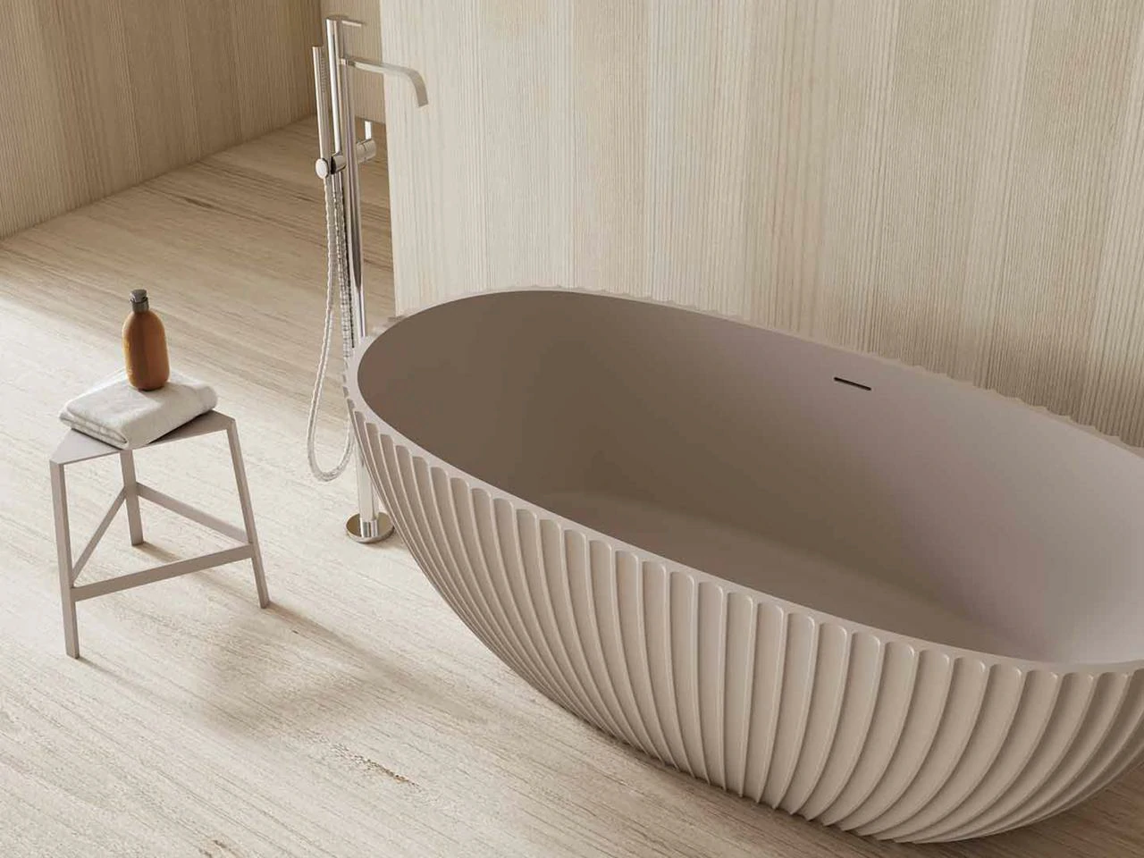 install freestanding bath